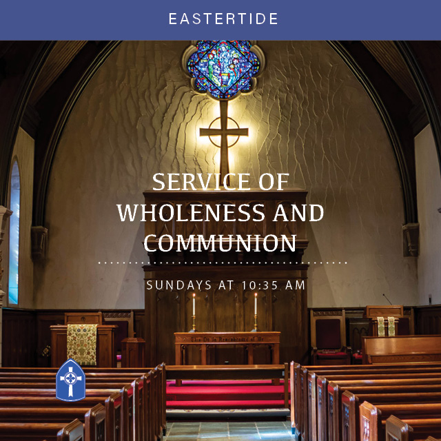 Service of Wholeness and Communion
Sunday at 10:35 AM
Milner Chapel
